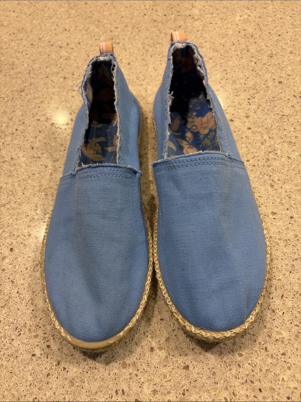 Vionic Light Blue Canvas Slip-On Espadrilles